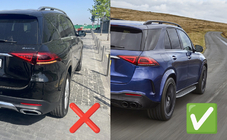 Mercedes GLE W167 2018- Difuzor spate cu ornamente evacuare GLE63 Black (2018-2026) foto 11