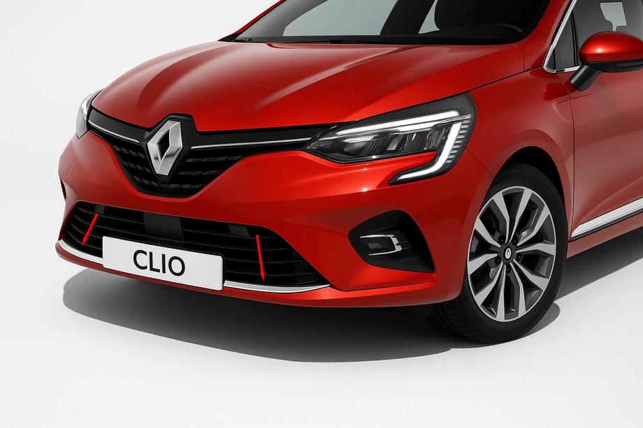 Renault Clio V 2019- Protectie bara fata (1 buc, inox) Image