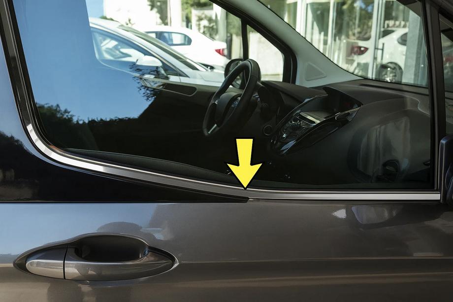 Ford Courier 2014-2023 Ornamente Geamuri (2 buc, Otel Inoxidabil) Image
