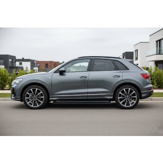 Praguri Laterale Tayga Black (2 buc, Aluminiu) Audi Q3 2019–2025 foto 1