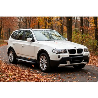 Praguri laterale Allmond Grey (2 buc, aluminiu) BMW X3 E83 2003-2010 foto 1