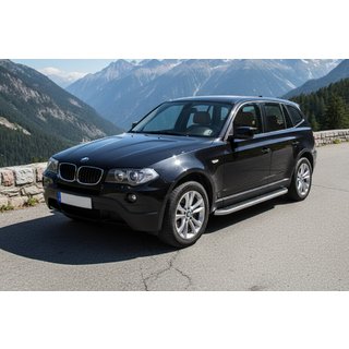 Praguri Laterale Tayga Grey (2 buc, Aluminiu) BMW X3 E83 2003-2010 foto 1