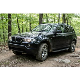 Praguri Laterale Tayga Black (2 buc, Aluminiu) BMW X3 E83 2003-2010 foto 1