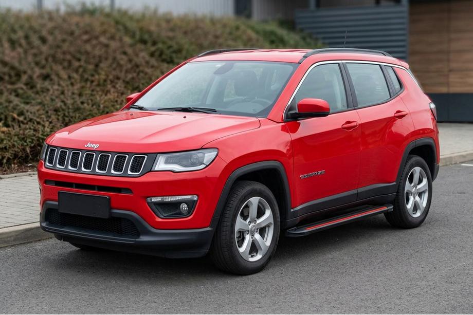 Jeep Compass 2016- Praguri Laterale Maya Red (2 buc, Aluminiu) Image