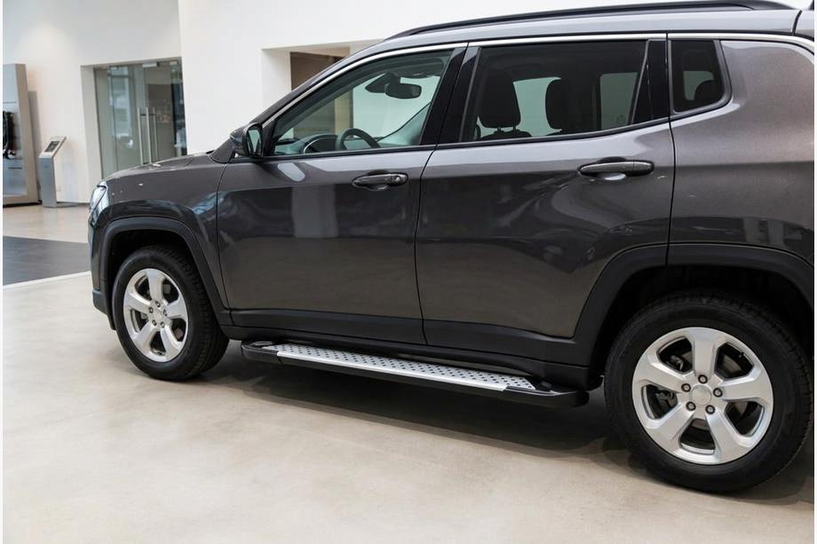 Jeep Compass 2016- Praguri laterale Allmond Grey (2 buc, aluminiu) Image