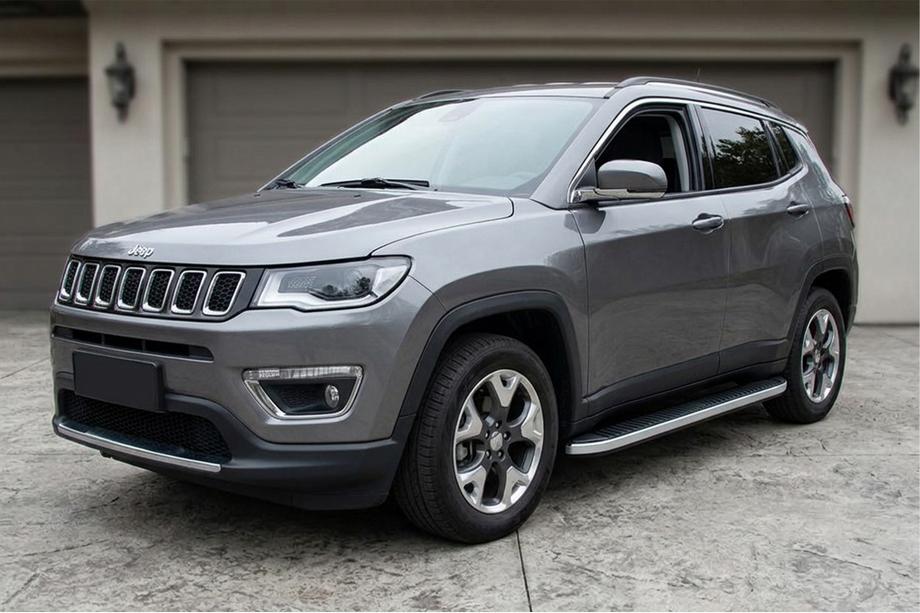 Jeep Compass 2016- Praguri Laterale Tayga Grey (2 buc, Aluminiu) Image