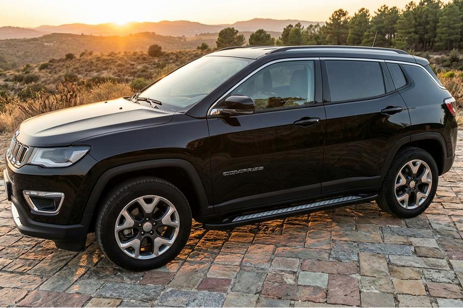 Jeep Compass 2016- Praguri Laterale Vision New Black (2 buc, Aluminiu) Image