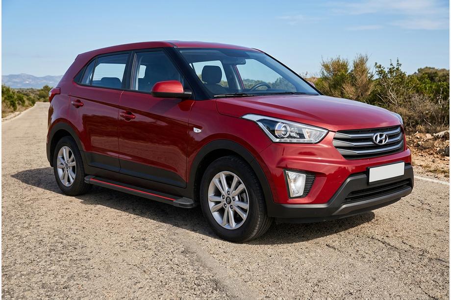 Hyundai Creta 2014-2020 Praguri Laterale Maya Red (2 buc, Aluminiu) Foto 1