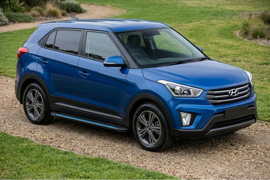 Hyundai Creta 2014-2020 Praguri Laterale Maya Blue (2 buc, Aluminiu) Image