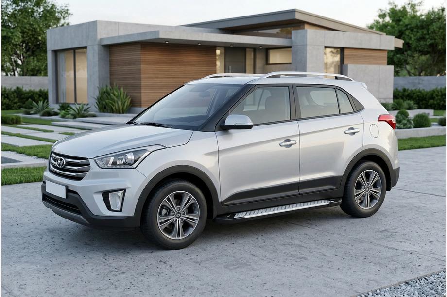 Hyundai Creta 2014-2020 Praguri laterale Allmond Grey (2 buc, aluminiu) Image