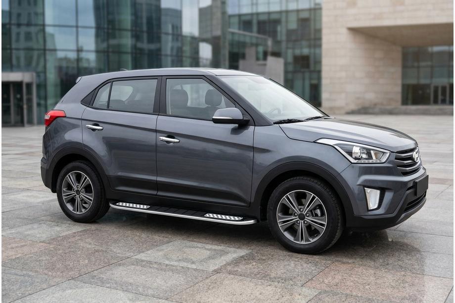 Hyundai Creta 2014-2020 Praguri Laterale Tayga V2 (2 buc, Aluminiu) Image
