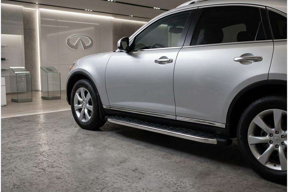 Infiniti FX 2003-2008 Praguri Laterale BlackLine (2 buc, Aluminiu) Image