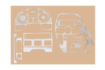 DAF XF105 2005-2013 Decoruri bord (aspect aluminiu) foto 1