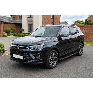 Praguri Laterale Tayga Black (2 buc, Aluminiu) SsangYong Korando 2019- foto 1