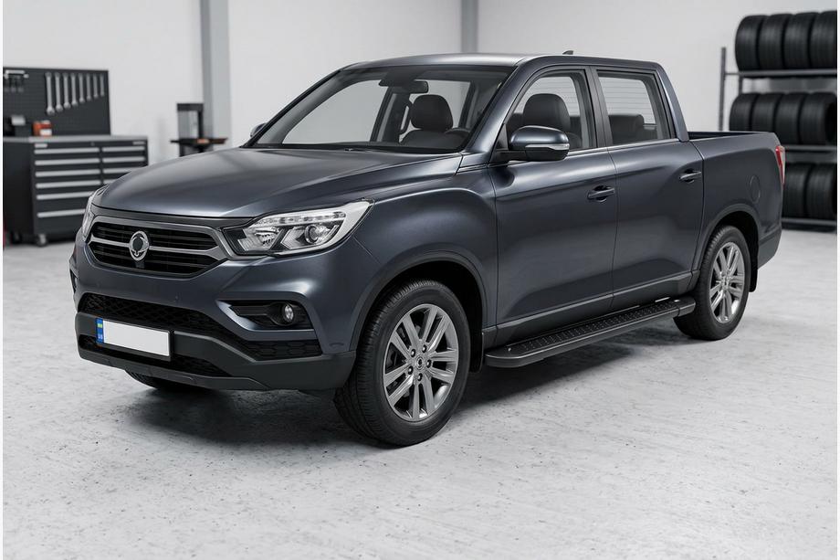 SsangYong Musso II 2018– Praguri Laterale Allmond Black (2 buc, Aluminiu) Foto 1