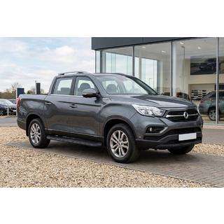 Praguri Laterale Tayga Black (2 buc, Aluminiu) SsangYong Musso ІІ 2018- foto 1
