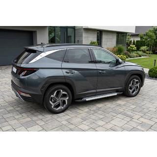Praguri Laterale Vision New Grey (2 buc, Aluminiu) Hyundai Tucson NX4 2021- foto 1