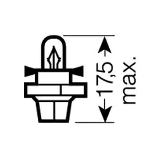 Bec Martor Osram 2352MFX X8.4d 12V 2W foto 2
