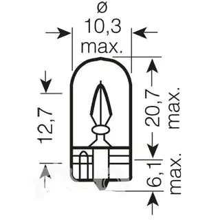 Bec semnalizare Osram 2845 W5W 24V W2.1X9.5D foto 2