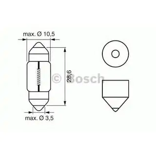Bec Semnalizare Osram 6438 C10W 28mm 12V SV8.5-8 foto 2