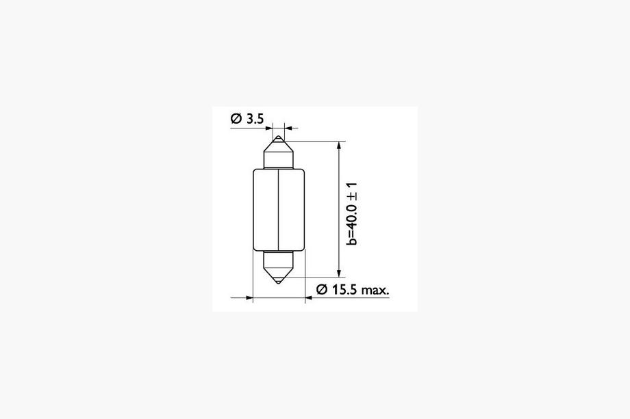 Bec Indicator Osram 6480 C18W 41mm 24V SV8.5-8 Foto 2
