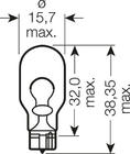 Bec semnalizare Philips 12067 W16W 12V W2.1x9.5d foto 2