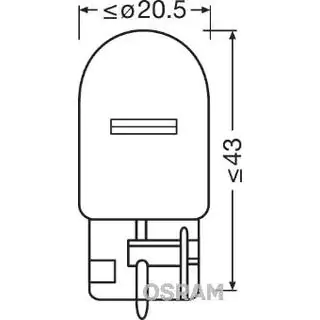 Bec semnalizare Osram 7505 W21W 12V 21W W3x16d (1 buc) foto 2