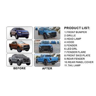 Kit Caroserie (Design F150 Raptor 2015-2020) Ford Ranger 2011–2022 foto 2