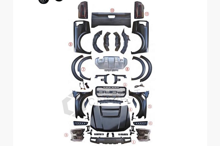 Ford Ranger 2011–2022 Kit Caroserie (Design F150 Raptor 2015-2020) Image