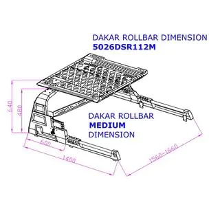 Rollbar cu cos Dakar (fara rolete) Nissan Navara/NP300 2016- foto 3