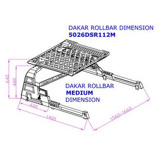 Rollbar cu cos Dakar (fara rolete) Ford Ranger 2011–2022 foto 4