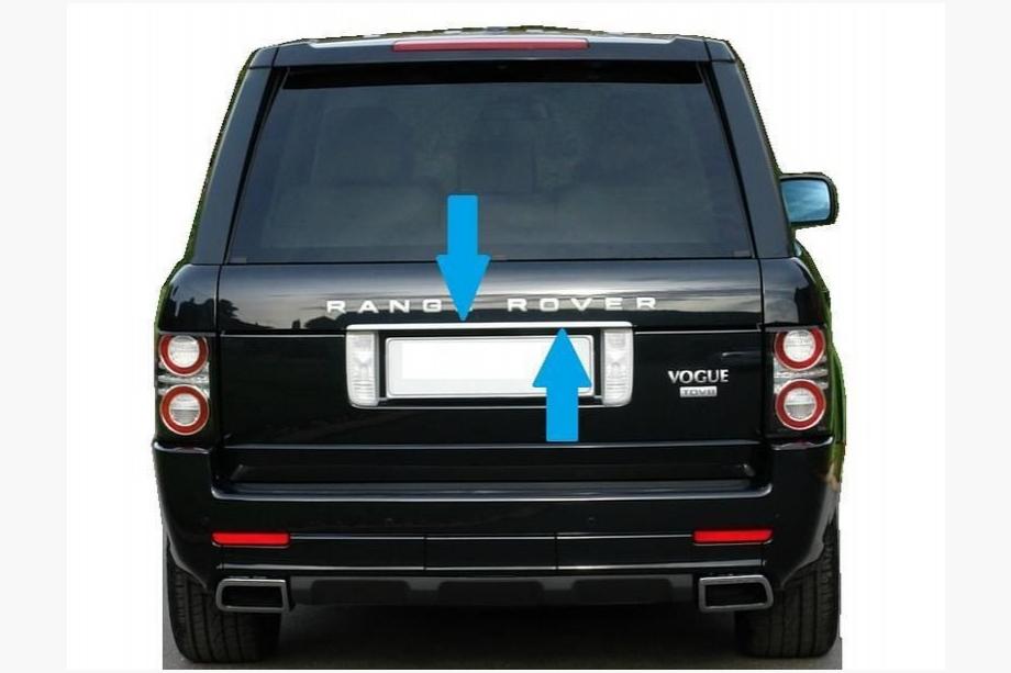 Range Rover III L322 2002-2012 Ornament cromat deasupra placutei de inmatriculare (otel inoxidabil) Image