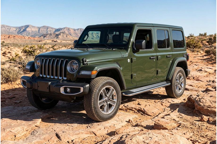 Jeep Wrangler 2018- Praguri Laterale Maydos V2 (2 buc, Aluminiu) Image