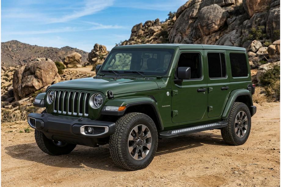Jeep Wrangler 2018- Praguri Laterale Vision New Black (2 buc, Aluminiu) Foto 1