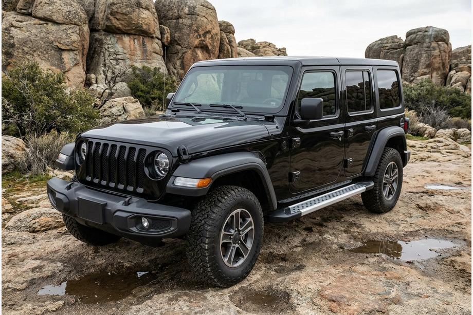Jeep Wrangler 2018- Praguri Laterale Vision New Grey (2 buc, Aluminiu) Image