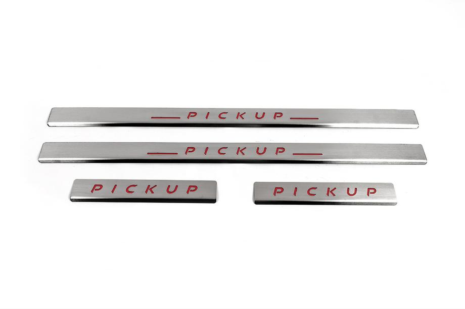 Nissan NP300 1999-2015 Protectii praguri inox Carmos V2 (4 buc) Foto 2