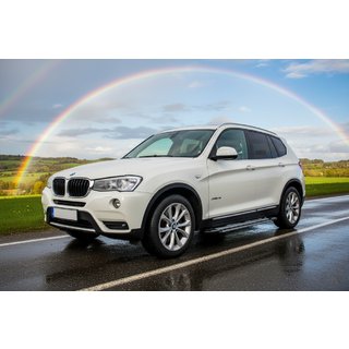 Praguri Laterale Rainbow (2 buc, Aluminiu) BMW X3 F25 2011-2018 foto 1