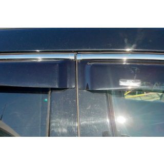 Deflectoare geamuri cu ornament cromat (4 buc, HIC) Infiniti FX 2008-2012 foto 3