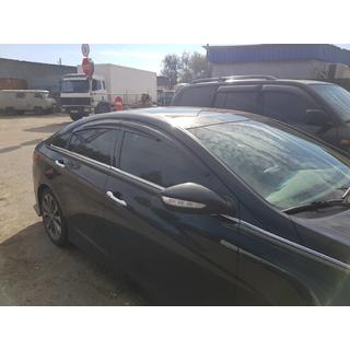 Deflectoare Geamuri (4 buc, Sunplex Sport) Hyundai Sonata YF 2010-2014 foto 4