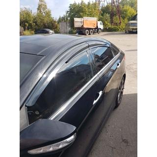 Deflectoare Geamuri (4 buc, Sunplex Sport) Hyundai Sonata YF 2010-2014 foto 3
