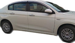 Fiat Tipo 2016- Deflectoare geamuri cu ornament cromat (4 buc, Sunplex Chrome) foto 1