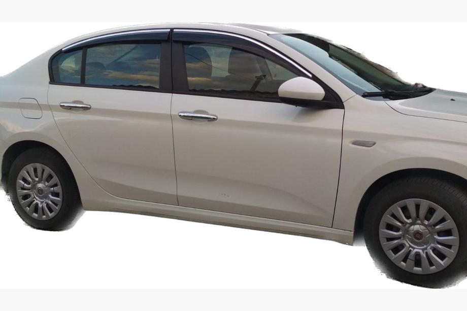 Fiat Tipo 2016- Deflectoare geamuri cu ornament cromat (4 buc, Sunplex Chrome) Image