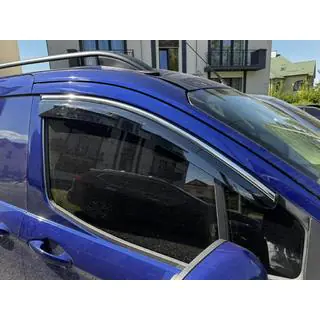 Deflectoare geamuri cu ornament cromat (4 buc, Sunplex Chrome) foto 3