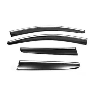 Deflectoare geamuri cu ornament cromat (4 buc, Sunplex Chrome) foto 2