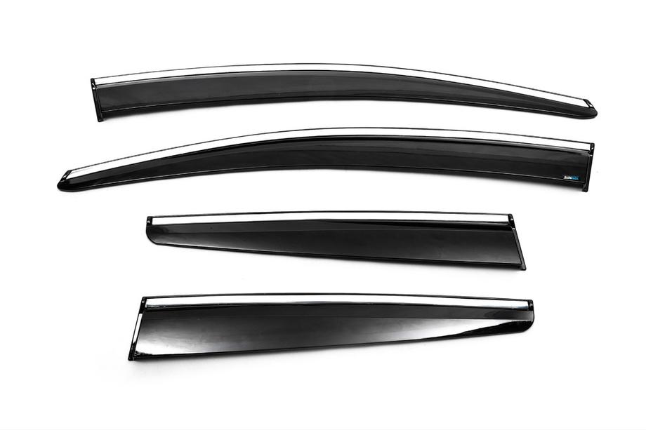 Opel Astra J 2009-2015 Deflectoare geam cromate cu banda HB/SD (4 buc, Sunplex Chrome) Foto 5