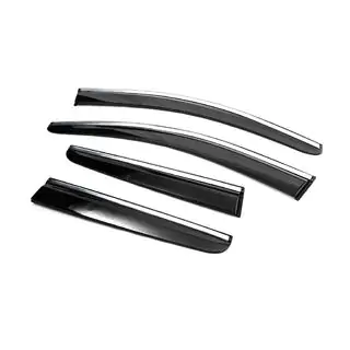 Deflectoare geamuri cu ornament cromat (4 buc, Sunplex Chrome) foto 4