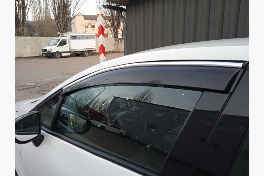 Renault Clio V 2019- Deflectoare geamuri cu ornament cromat (4 buc, Sunplex Chrome) Foto 5