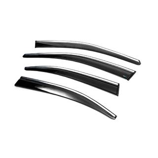 Deflectoare geamuri cu ornament cromat Liftback (4 buc, Sunplex Chrome) Skoda Octavia III A7 2013-2019 foto 2