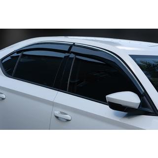 Deflectoare geamuri cu ornament cromat SD (4 buc, Sunplex Chrome) foto 1