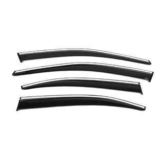 Deflectoare geamuri cu ornament cromat SD (4 buc, Sunplex Chrome) foto 3